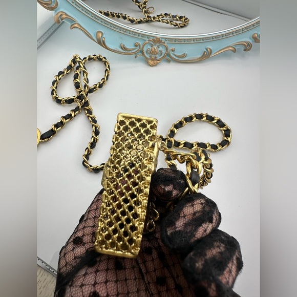 Anthropologie Mini Double Chain Charm Belt/Bag - Picture 16 of 16